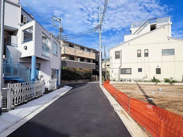 売主│北区田端1丁目　建築条件付き土地　全7区画 現地写真（前面道路含む現地写真）