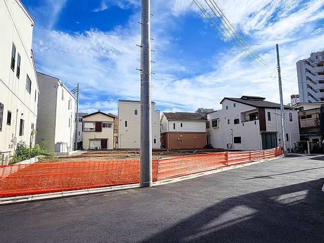 売主│北区田端1丁目　建築条件付き土地　全7区画 現地写真（前面道路含む現地写真）