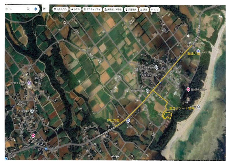 【徳之島】伊仙町　喜念リゾート 間取図・土地図