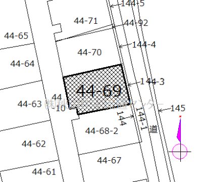 横手市睦成字鶴巻　土地 間取図・土地図