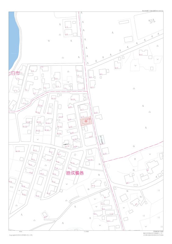 横手市睦成字鶴巻　土地 全体区画図
