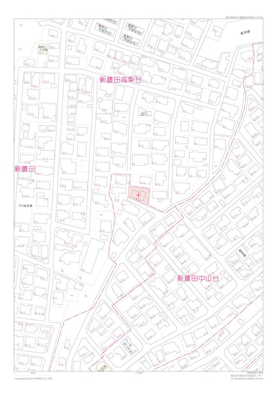 新藤田字治郎沢　中古住宅 全体区画図