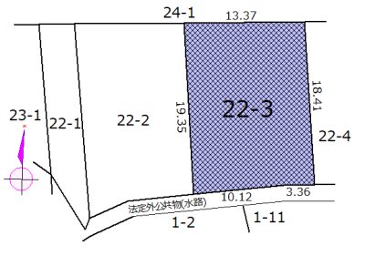 広面字樋ノ上　土地 間取図・土地図