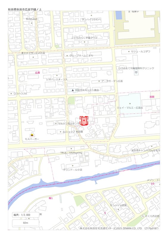 広面字樋ノ上　土地 全体区画図