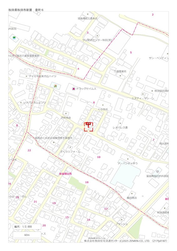 新屋豊町　土地 全体区画図