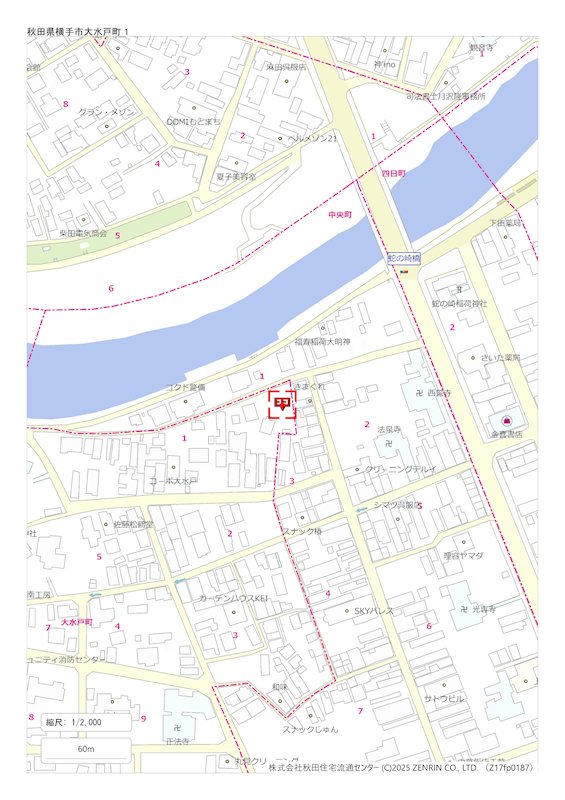 横手市大水戸町　土地 全体区画図
