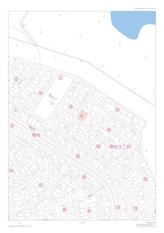 桜台三丁目　中古住宅 全体区画図