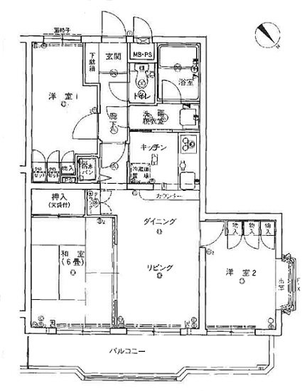 NICアーバンハイム二俣川 間取り図