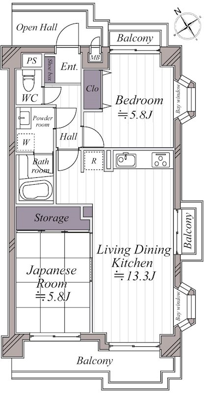 コスモ白根公園 間取り図