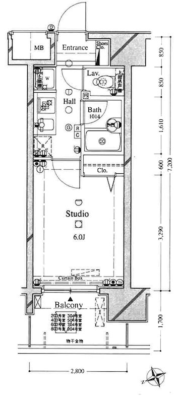 アーバイルスパシエ芝浦ベイサイド 間取り図
