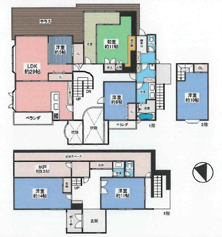 茨木市北春日丘3丁目　中古一戸建   間取り図
