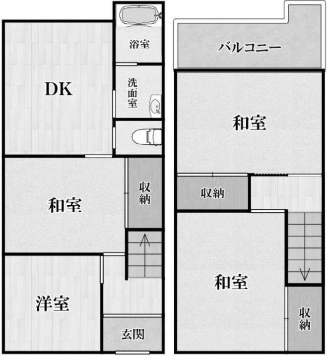茨木市東太田2丁目　中古一戸建 間取り図