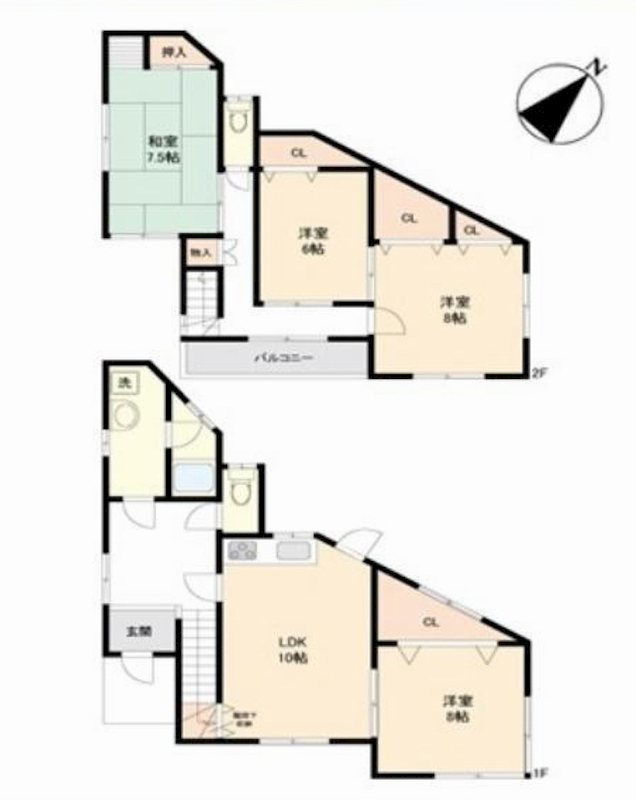 茨木市南春日丘6丁目　中古一戸建　オーナーチェンジ物件  間取り図