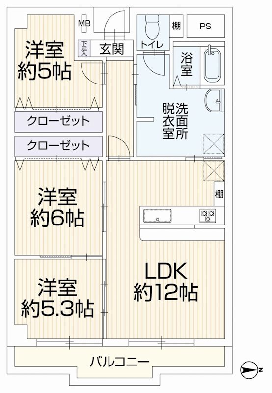 朝日プラザ千里北C棟  間取り図