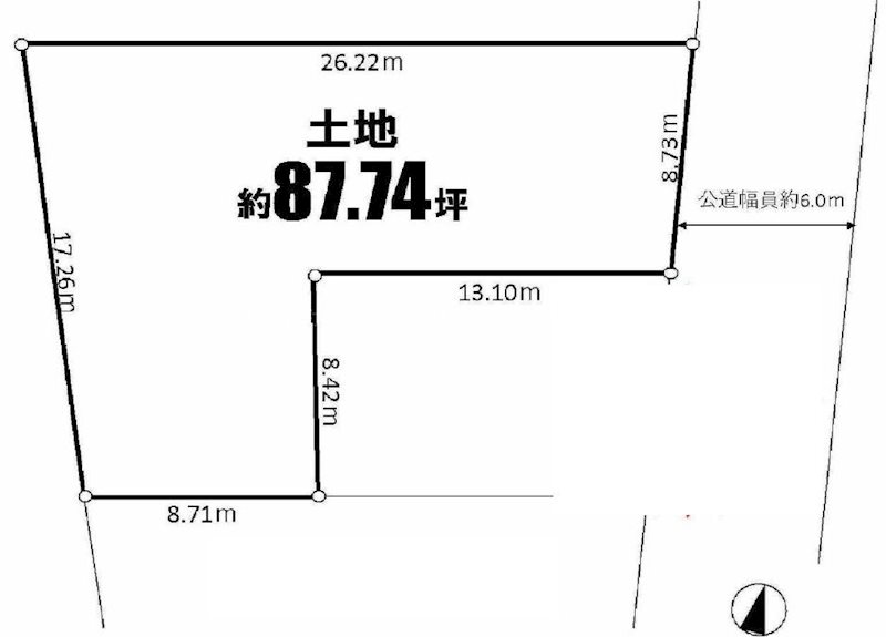 摂津市東別府４丁目　売土地 間取り図