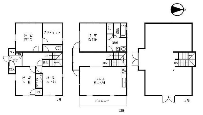 高槻市弥生が丘町　中古一戸建 間取り図