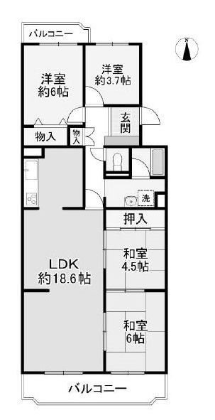サンハイツ高槻5号館 間取り図