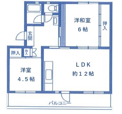 富田第二住宅　62号棟    間取り図