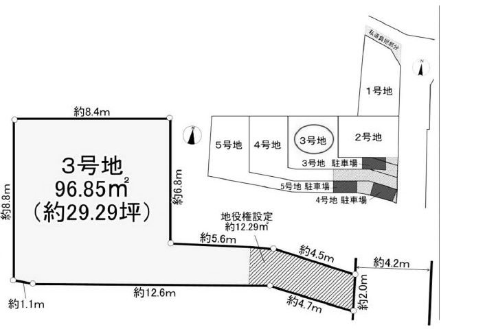 高槻市古曽部町3丁目　売土地3号地 間取り図