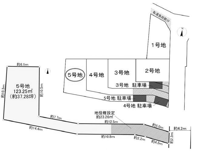 高槻市古曽部町3丁目　売土地5号地 間取り図