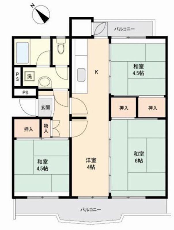 陽和台第4住宅8号棟  オーナーチェンジ物件 間取り図