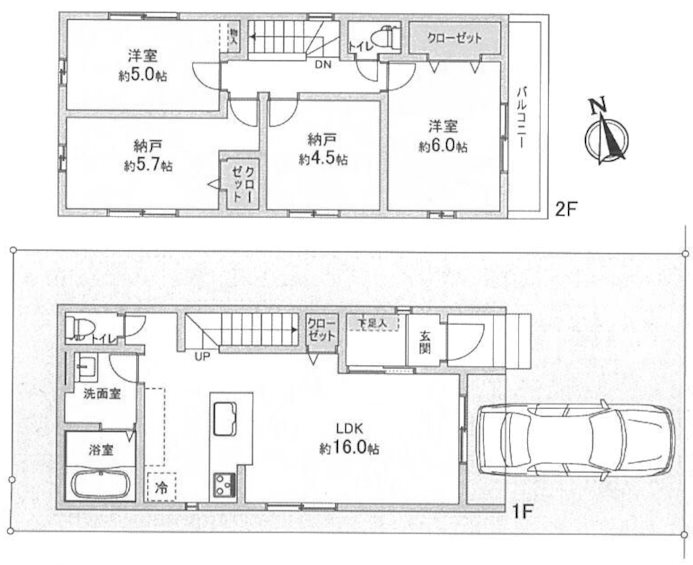 高槻市東上牧3丁目 新築一戸建 間取り図