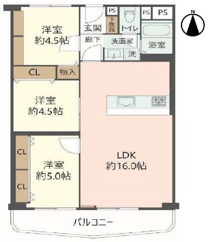 南茨木駅前ハイタウンJ棟 ※オーナーチェンジ※ 間取り図