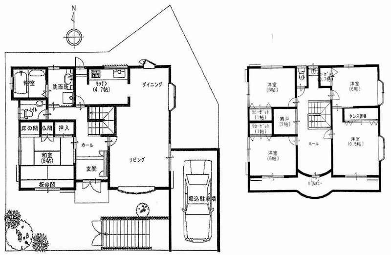 茨木市宿久庄4丁目　中古一戸建    間取り図