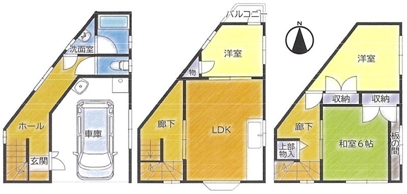 茨木市東奈良1丁目　中古一戸建 間取り図