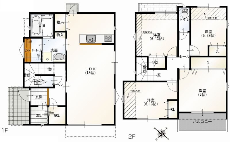 茨木市北春日丘4丁目　新築一戸建 間取り図