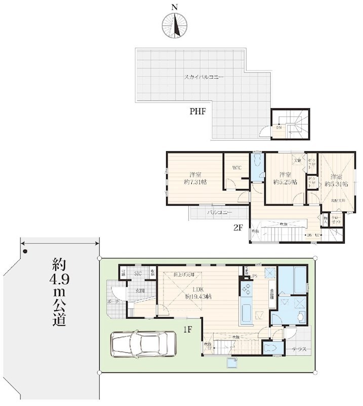 高槻市川西町3丁目　中古一戸建 間取り図