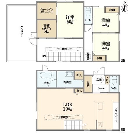 高槻市柳川町2丁目　中古一戸建 間取り図