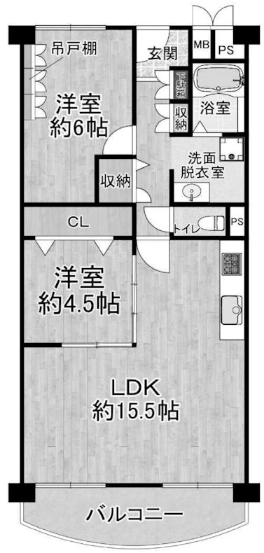 メゾン水無瀬4号棟 間取り図