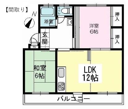 富田第二住宅　60号棟    オーナーチェンジ物件 間取り図