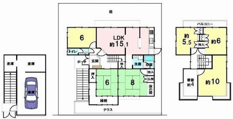 茨木市北春日丘1丁目　　中古一戸建  間取り図