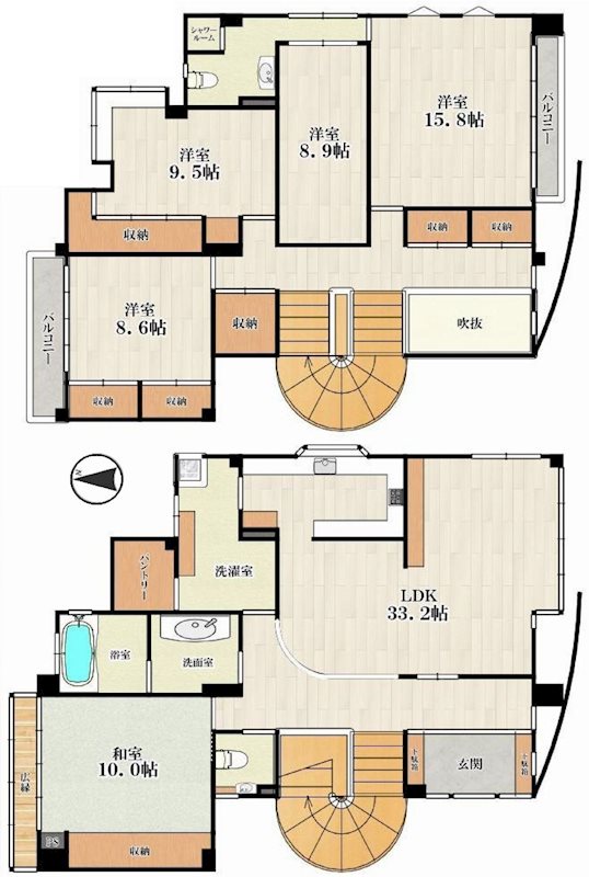 茨木市北春日丘3丁目　中古一戸建  間取り図