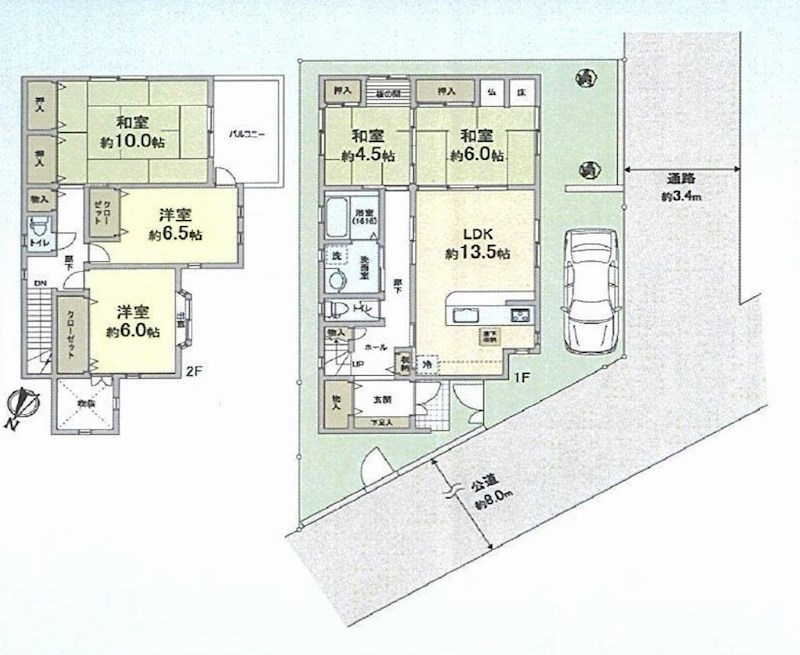 摂津市千里丘東5丁目　中古一戸建 間取り図