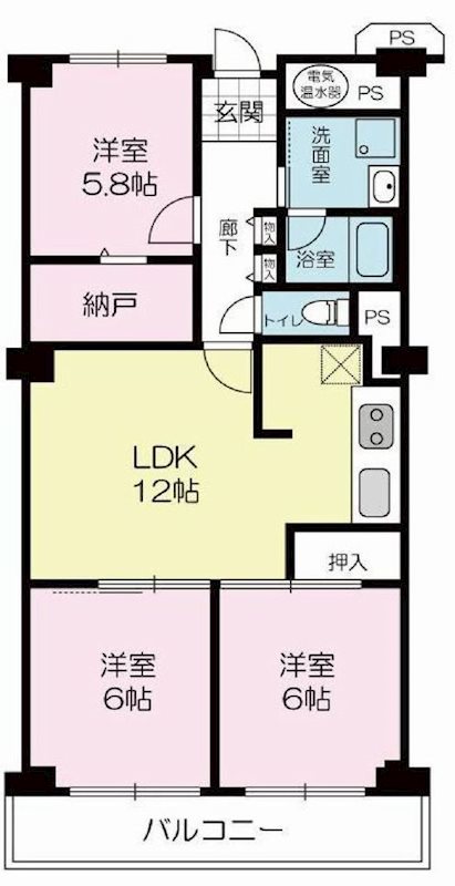 穂積台グランドコーポ   間取り図