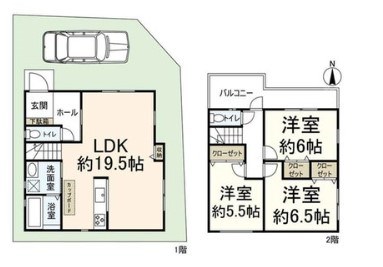 高槻市柳川町2丁目　新築一戸建 間取り図