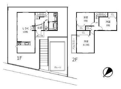 高槻市日吉台四番町　建築条件付売土地B号地 間取り図