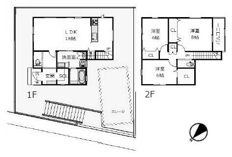 高槻市日吉台四番町　建築条件付売土地B号地 間取り図