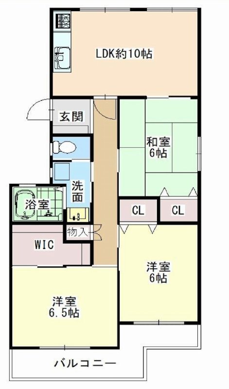茨木上穂積住宅3号棟   間取り図