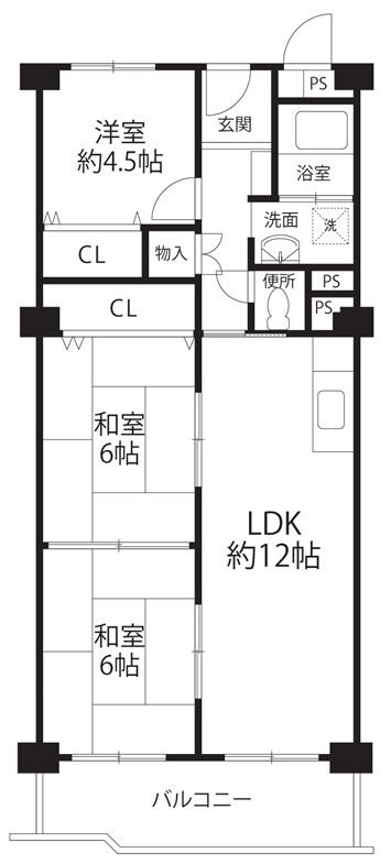 春日丘グリーンハイツA棟  間取り図