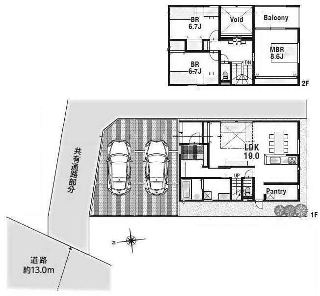 高槻市真上町5丁目　新築一戸建 間取り図