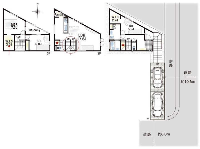高槻市大和1丁目　新築一戸建　2号地 間取り図