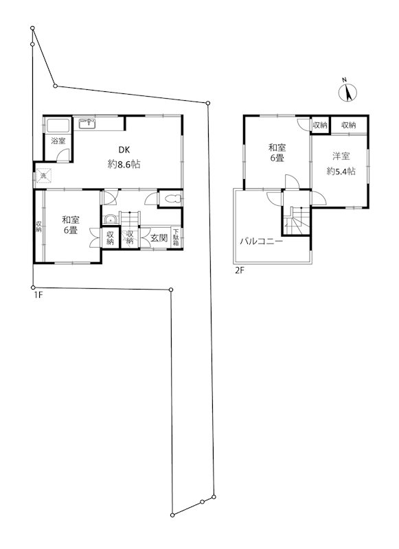 高槻市紅茸町　中古一戸建 間取り図
