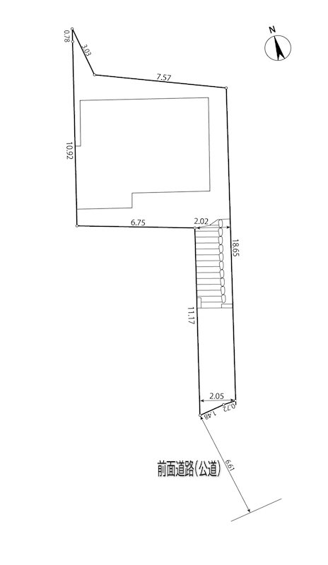 高槻市紅茸町　売土地  間取り図