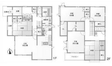 高槻市高見台　中古一戸建 間取り図