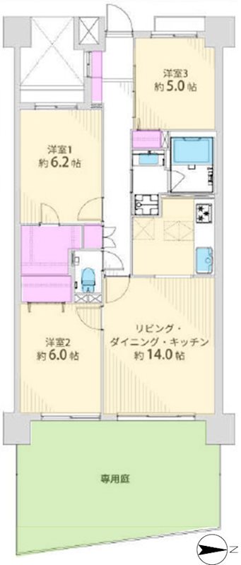 ヴェルビュ枚方公園・菊ヶ丘 間取り図