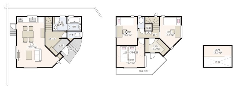 高槻市北昭和台町　中古一戸建 間取り図